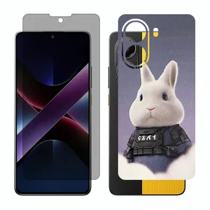 Glass Together model privacy screen protector suitable for Xiaomi Poco X7 Pro mobile phone with back cover sticker