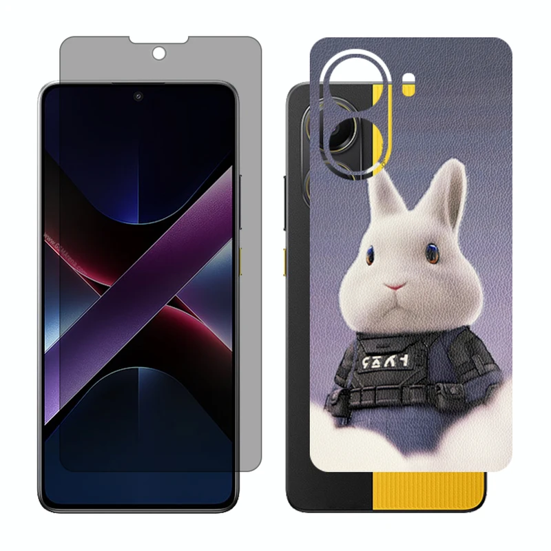 محافظ صفحه نمایش حریم شخصی گلس مدل Together مناسب برای گوشی موبایل شیائومی Poco X7 Pro به همراه برچسب پوششی پشت گوشی
