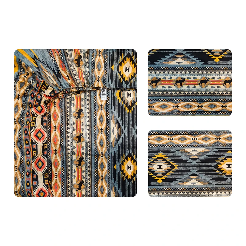 سرویس ملحفه آدنو مدل قشقایی کد IR167 دونفره 3 تکه