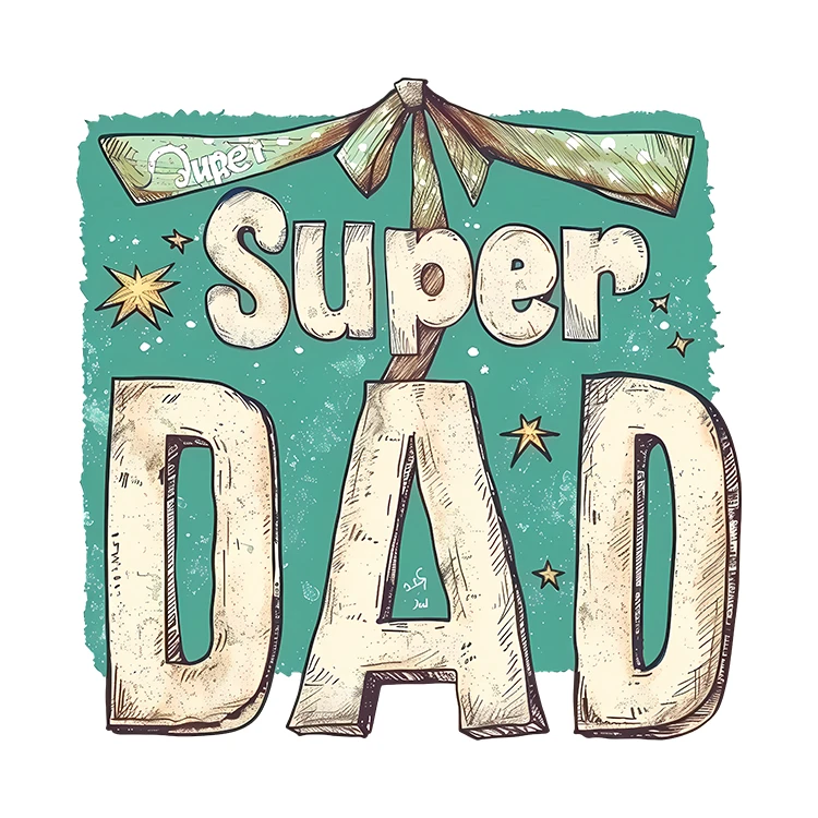 استیکر پارچه و لباس پاد آفرین مدل پدر کد S759