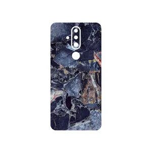 MAHOOT Broken black marble Cover Sticker for Nokia X71