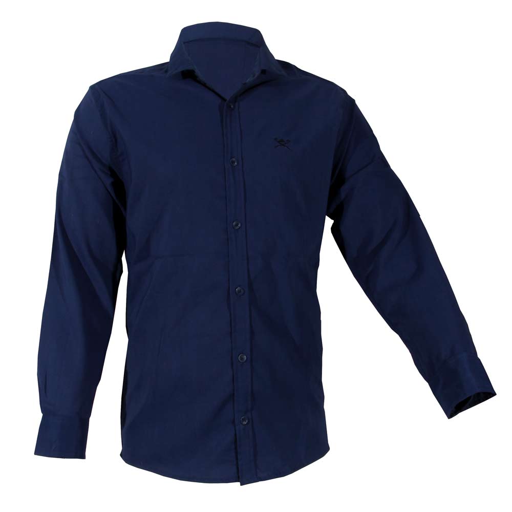 پیراهن آستین بلند مردانه مدل Basic-13 رنگ آبی