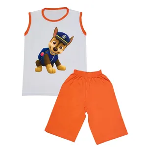 ست تاپ و شلوارک بچگانه مدل  سگ نگهبان کد STb5027