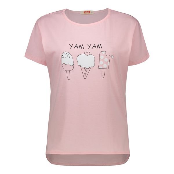 تی شرت آستین کوتاه زنانه مادر مدل Gelato رنگ صورتی