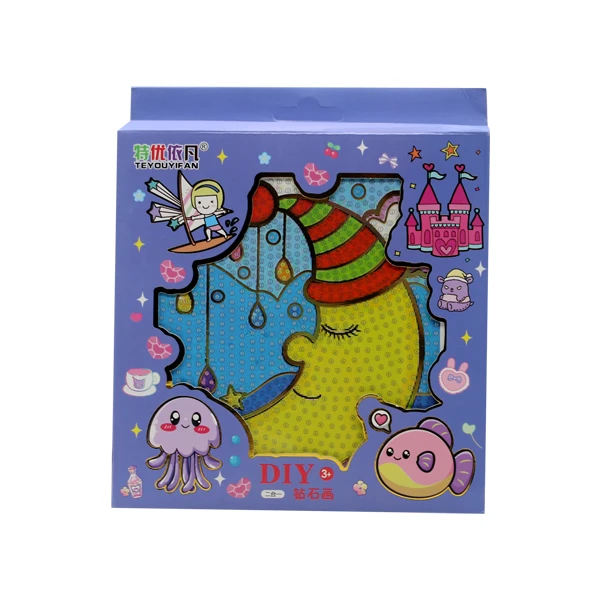 بازی آموزشی رنگ آمیزی مدل نقاشی الماسی قابدار طرح ماه کد ZS166