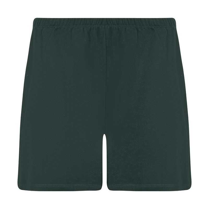 ست کراپ تی شرت و شلوارک زنانه افراتین مدل 6598 رنگ سبز تیره