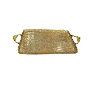  سینی دسته دار طرح طاووس کد A113 سایز 39x21.5