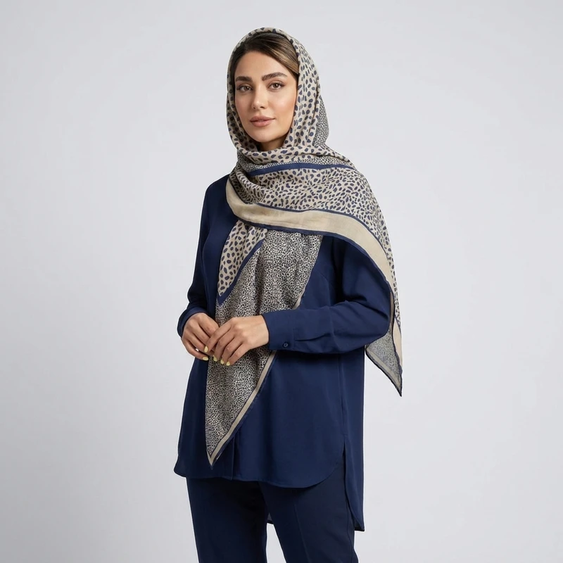 روسری زنانه طرح پلنگی کد R0033