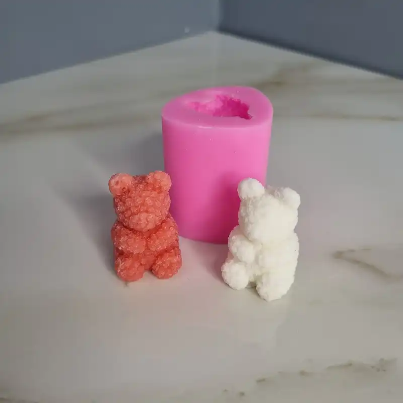 قالب شمع مدل خرس تدی گل گلی کد C 04CM