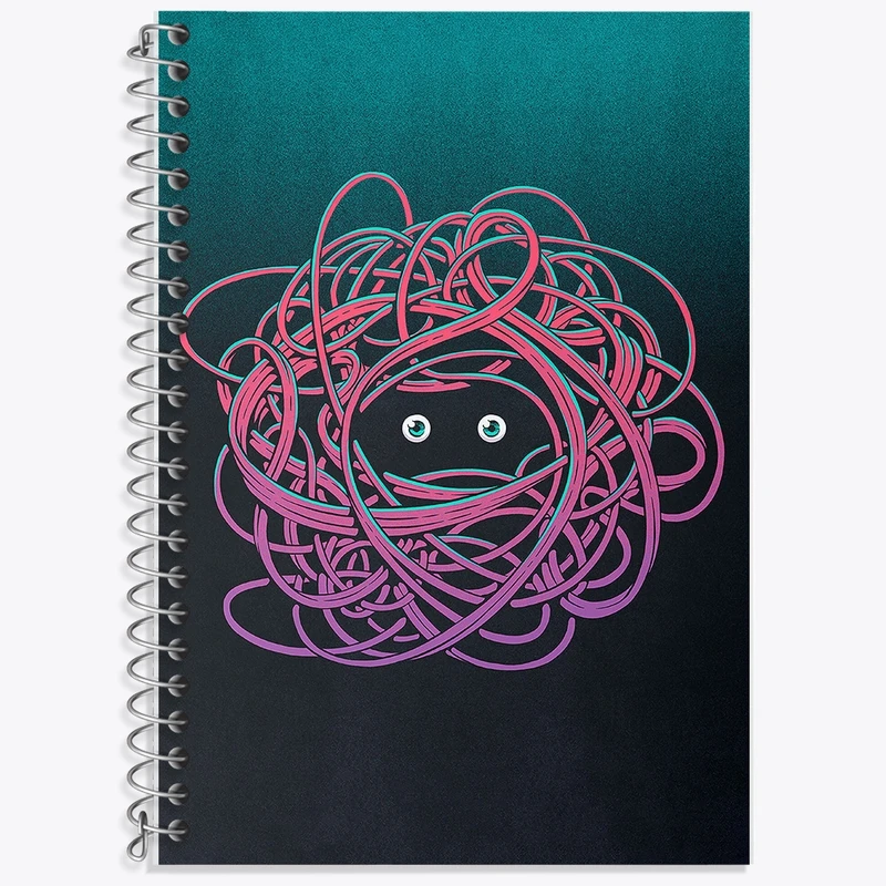 دفتر لغت 50 برگ خندالو طرح فانتزی کد F88