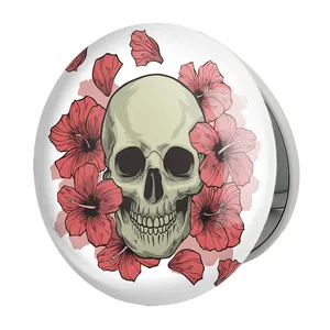 آینه جیبی خندالو طرح اسکلت Skleton مدل تاشو کد 1187 