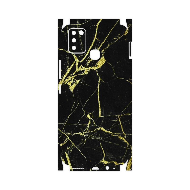 برچسب پوششی ماهوت مدل Graphite-Gold-Marble-FullSkin مناسب برای گوشی موبایل اینفینیکس Smart 6 X657B