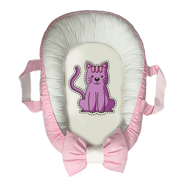 سرویس خواب سه تکه نوزاد مدل گارد محافظ دار طرح کیتی کد 035