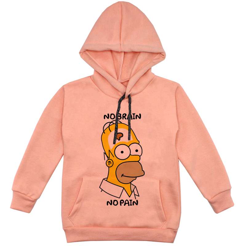 هودی پسرانه مدل سیمسون F103 رنگ گلبهی