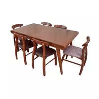 میز و صندلی ناهارخوری 6 نفره گالری چوب آشنایی مدل 811