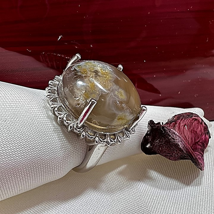 انگشتر نقره زنانه مدل شجر بهاری کد glsr-26800