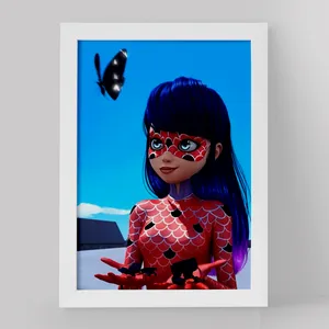 تابلو کودک خندالو مدل دختر کفشدوزکی کد 3453