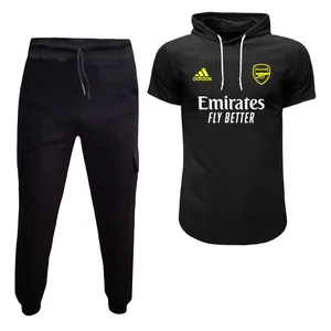 ست تی شرت کلاه دار و شلوار مردانه مدل آرسنال B6701