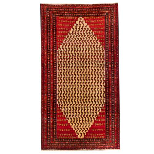 فرش دستبافت دو و نیم متری مدل نقشه بلوچ  کد 23.1310