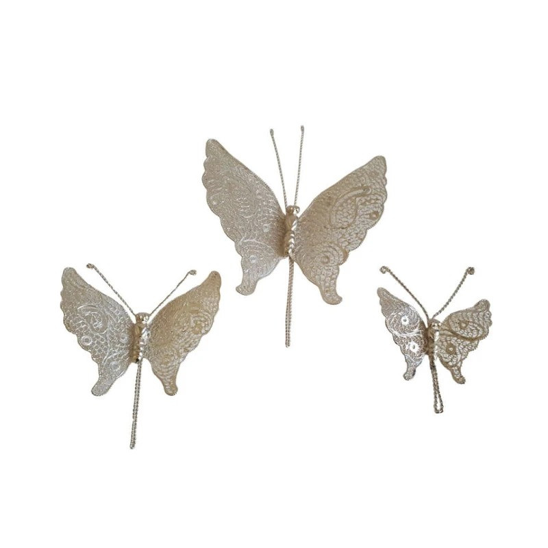 دکوری ملیله کاری مدل پروانه کد amng03 مجموعه 3 عددی