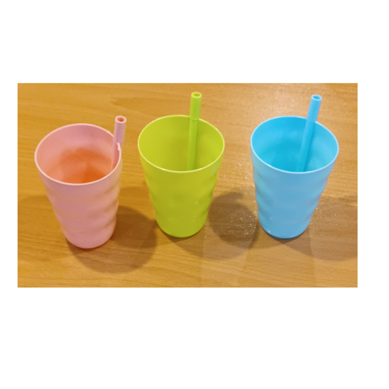 لیوان کودک مدل نی دار مجموعه 3 عددی