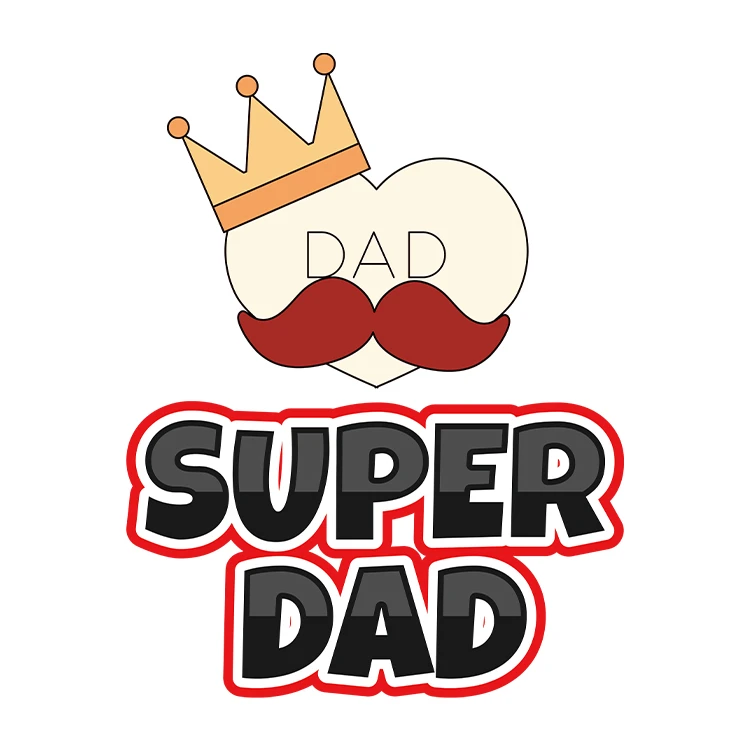 استیکر پارچه و لباس پاد آفرین مدل پدر کد S1016