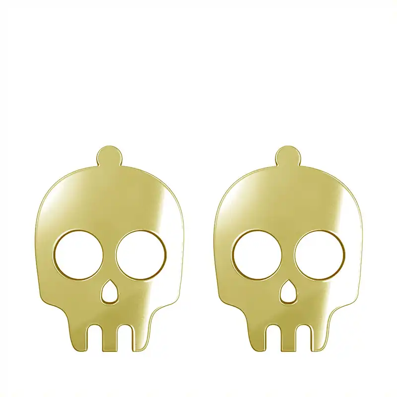 گوشواره طلا 18 عیار زنانه مدوپد مدل جمجمه کد GA1-15690