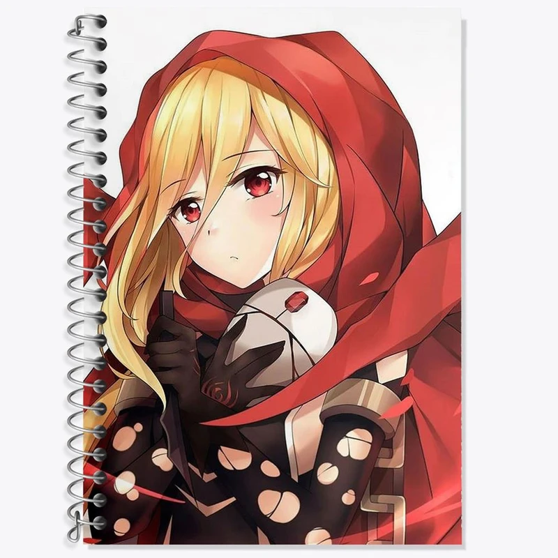 دفتر زبان 50 برگ خندالو مدل سه خط طرح اویل آی انیمه اورلرد Overlord کد 18341