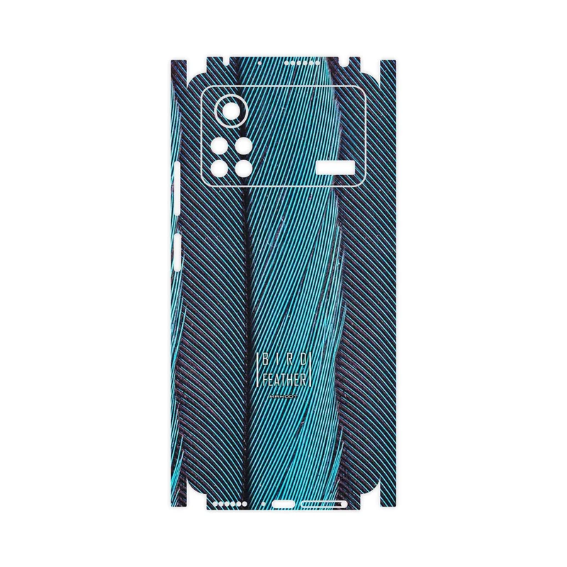 برچسب پوششی ماهوت مدل Turquoise feathers-FullSkin مناسب برای گوشی موبایل شیائومی Poco X4 Pro 5G