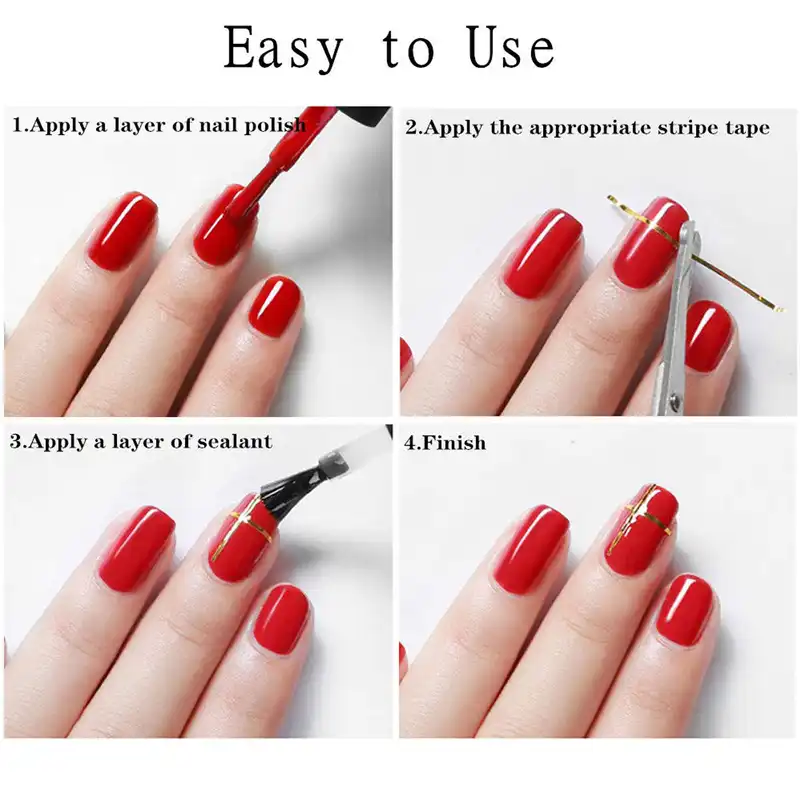 ست نوار ناخن پرگاس مدل PRO-40 مجموعه 10 عددی