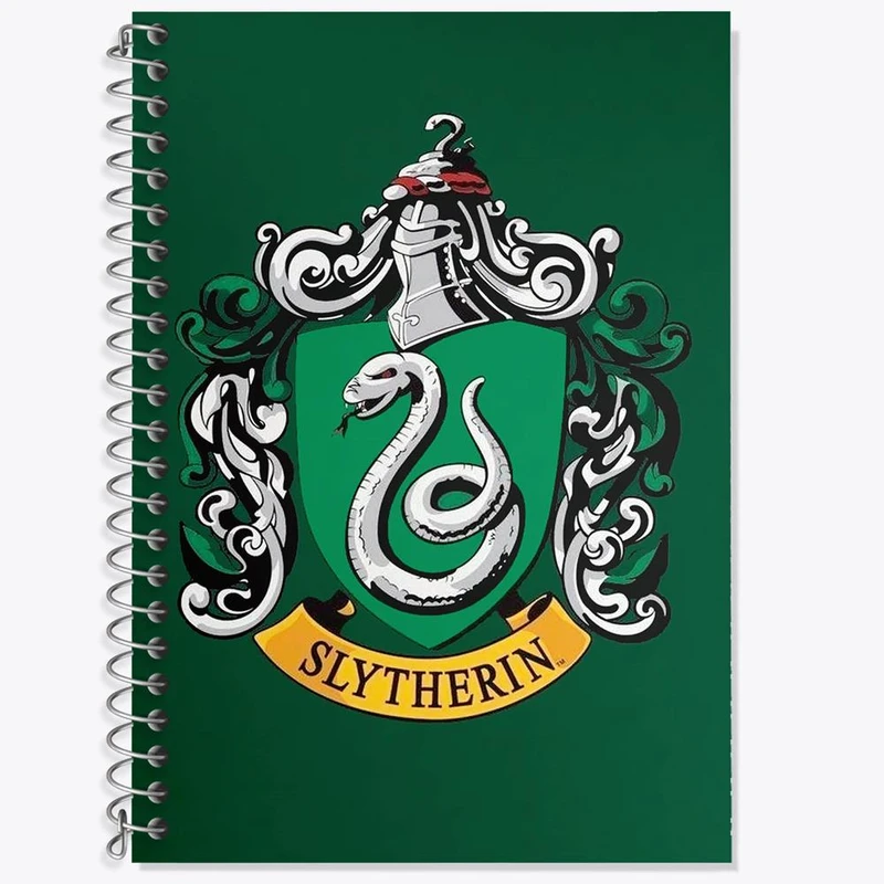 دفتر زبان 50 برگ خندالو مدل سه خط طرح اسلیترین هری پاتر Harry Potter کد 19360