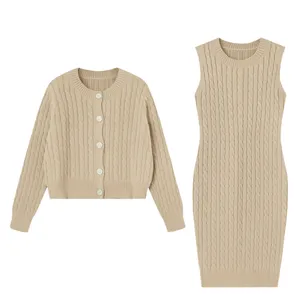 ست ژاکت و پیراهن زنانه امری رز مدل 43923