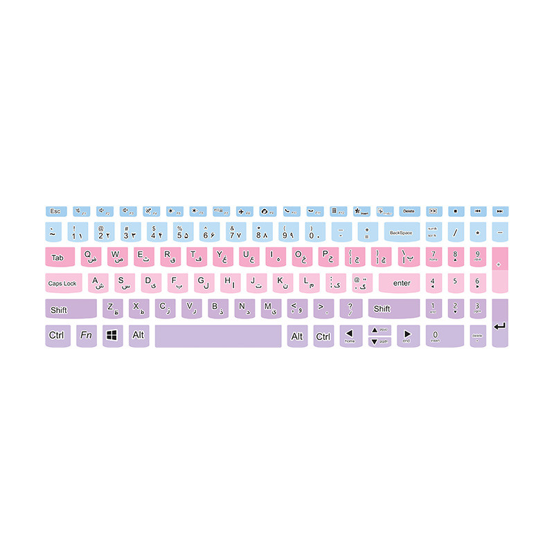 برچسب حروف فارسی کیبورد توییجین و موییجین مدل colors 24 مناسب برای لپ تاپ لنوو  IdeaPad Slim 3 15IRH8 , 15AMN8 , 15IRU8