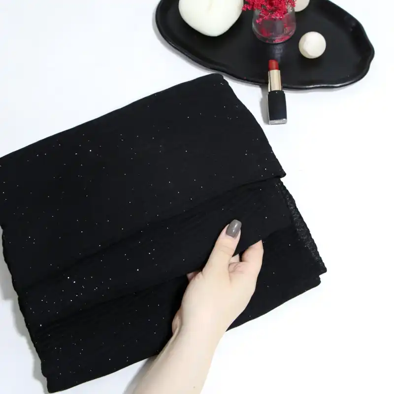 شال زنانه مدل نخی جدید پلیسه اکلیل دار کد a-6071