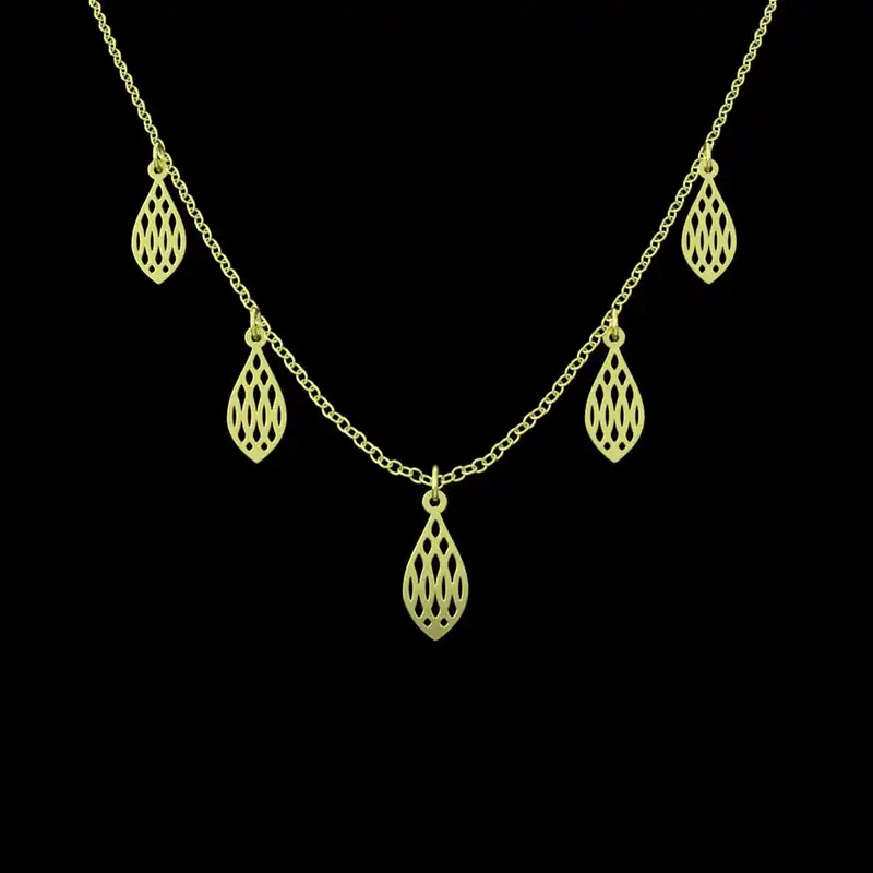 گردنبند طلا 18 عیار زنانه مدوپد مدل هندسی کد RNA12267