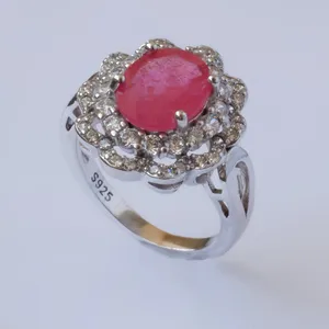 انگشتر نقره زنانه مدل Ruby  Africa R11