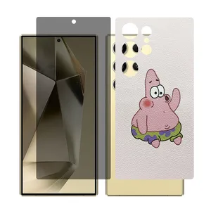 Glass Together model privacy screen protector for Samsung Galaxy S22 Ultra mobile phone with back cover sticker