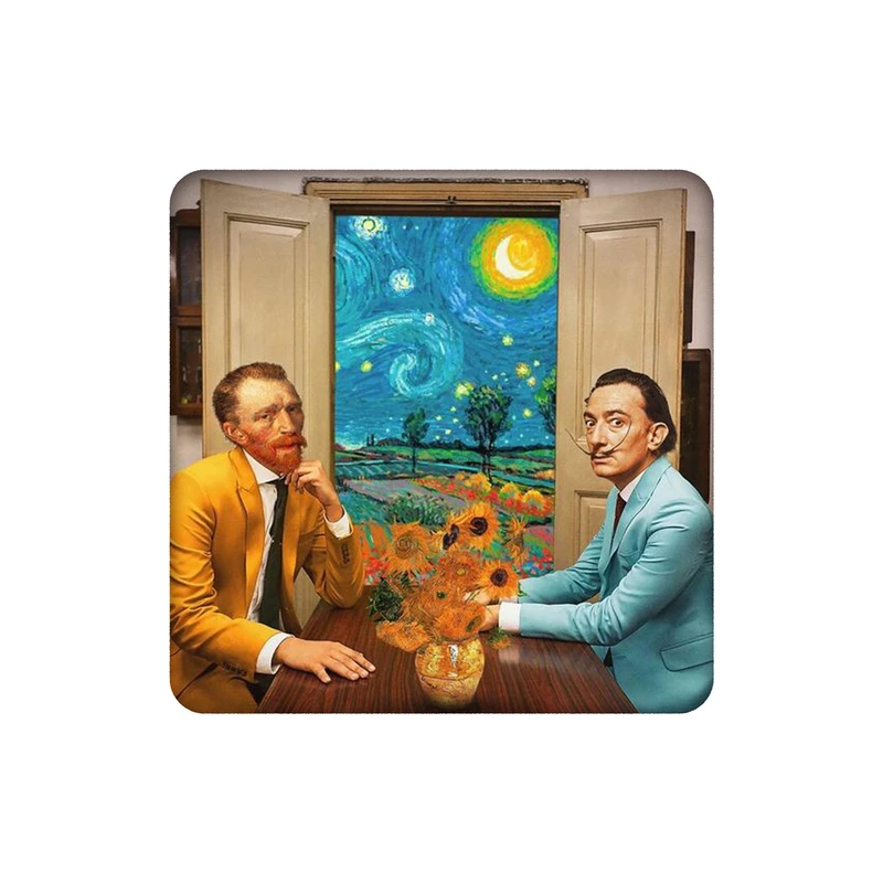 زیرلیوانی طرح ونگوگ و دالی و شب ستاره باران کد 0708273