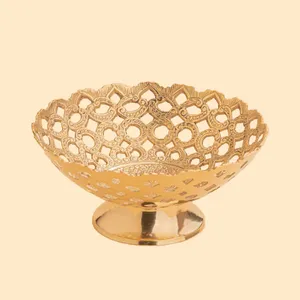 شیرینی خوری برنجی مدل یلدا مشبک کد 17502