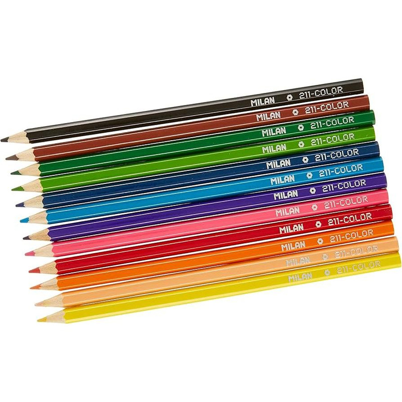 مداد رنگی 12 رنگ میلان مدل 211
