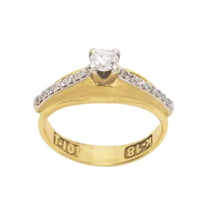 انگشتر طلا 18 عیار زنانه آلند  کد 2046