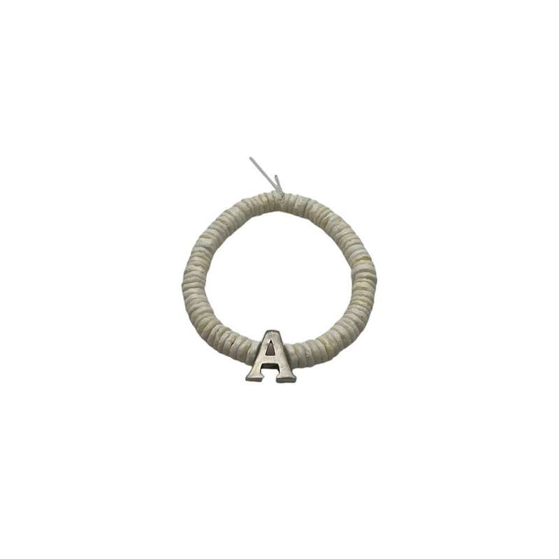 دستبند نقره زنانه مدل حرف a طرح سنگ