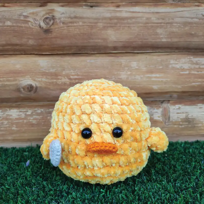 عروسک بافتنی مدل جوجه شمشیر به دست