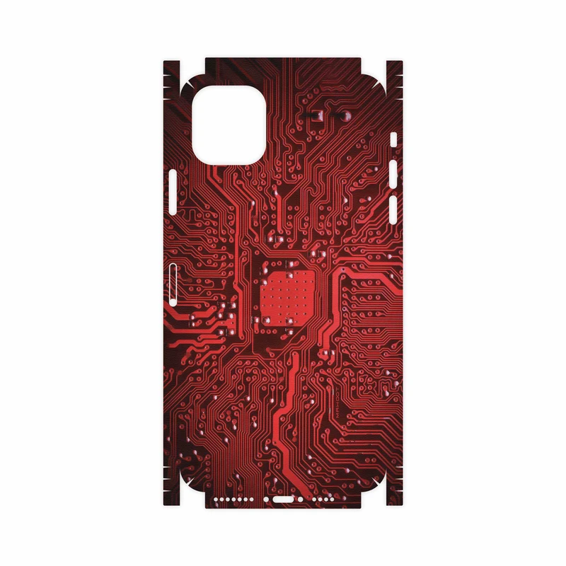 برچسب پوششی ماهوت مدل Red Printed Circuit Board-FullSkin مناسب برای گوشی موبایل اپل iPhone 11 Pro Max
