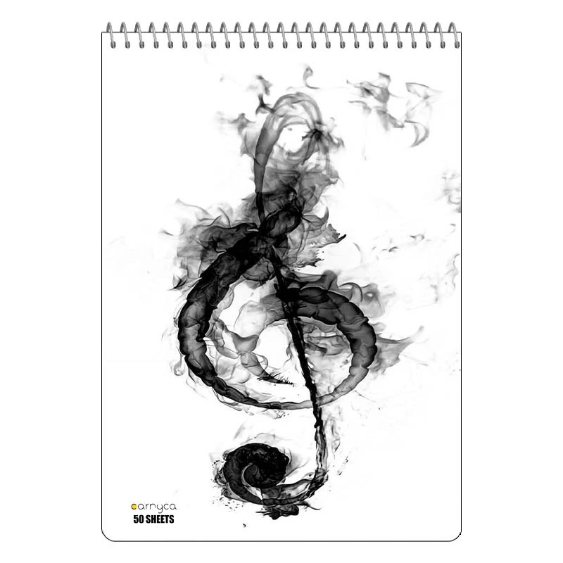 دفتر نقاشی 50 برگ سیمی کارنیکا طرح موسیقی Music کد 56610