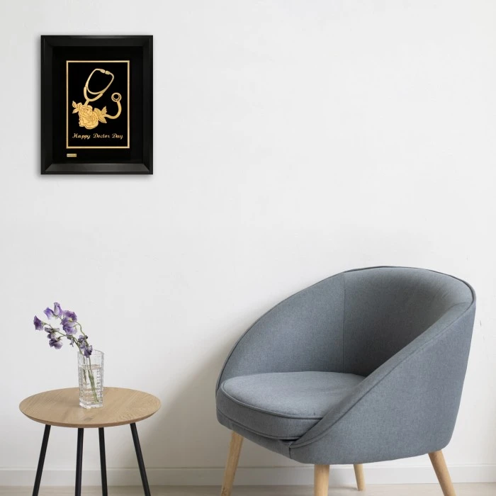 عکس شماره 3 : تابلو طلا کوب مارک گلد طرح روز پزشک کد tf133