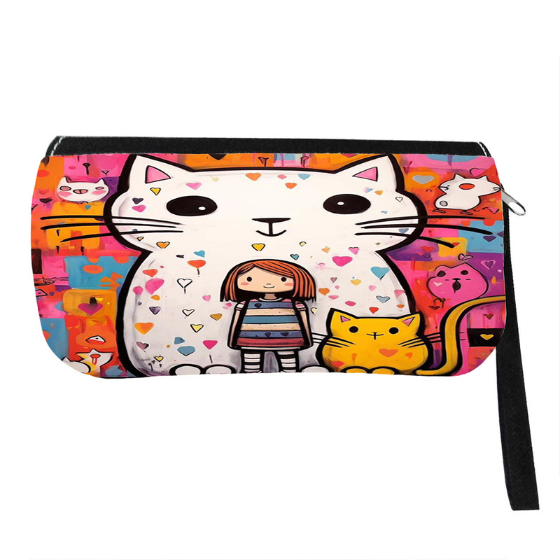 جامدادی مدل فانتزی طرح گربه کیوت و بامزه کد 01148