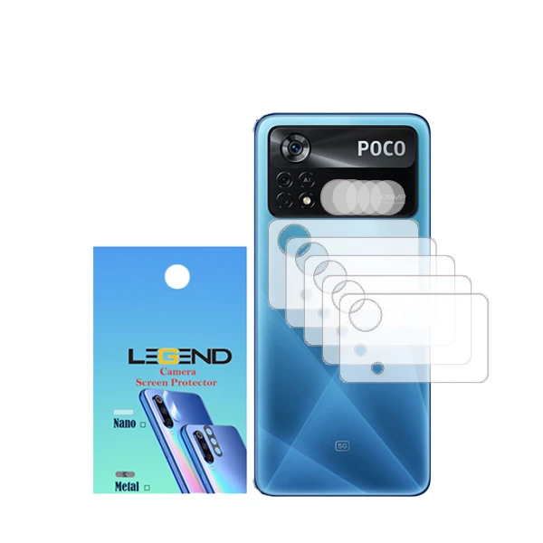 محافظ لنز دوربین نانو مدل LEGEND مناسب برای گوشی موبایل شیائومی POCO X4 PRO بسته 5 عددی