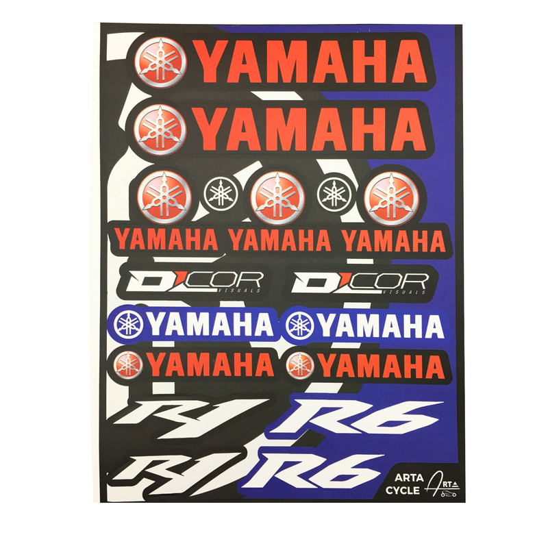 برچسب بدنه موتورسیکلت مدل YMA-R6