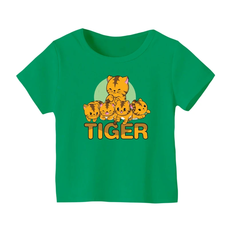 تی شرت آستین کوتاه بچگانه مدل ببر کد ۱۰